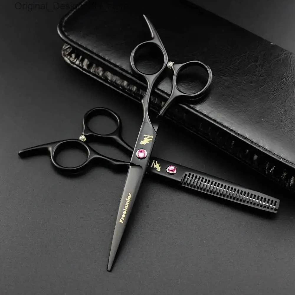 Haarschaar 6,0 inch Zwart Nieuwe Professional Hairdresser kapsel geknipt Japans 440C Kappers Big Cut Dunne Cut Q240426