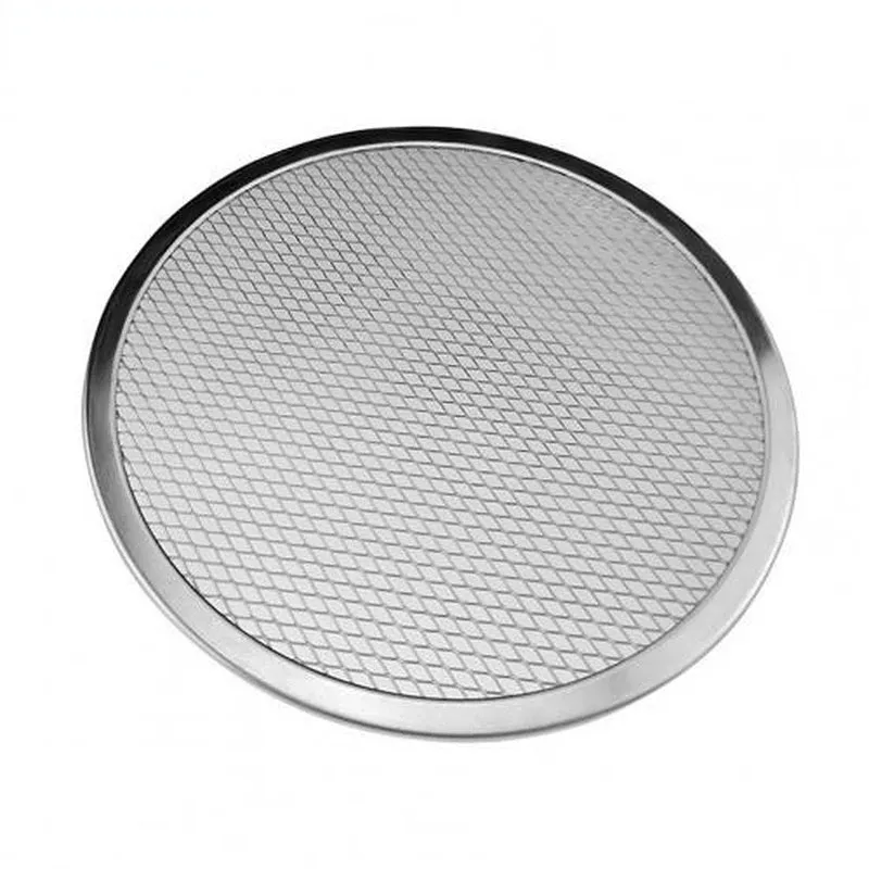 2024 Pizza bakplaat multifunctionele voedselkwaliteit aluminium legering ronde bakmesh pan voor homealuminum bakmaaspan