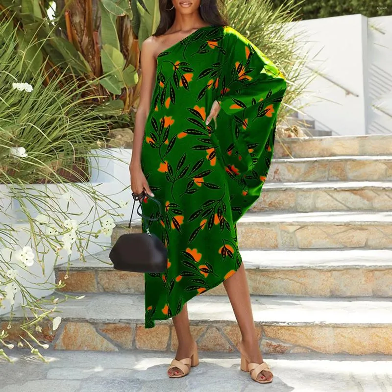 One shoulder batwing dress online