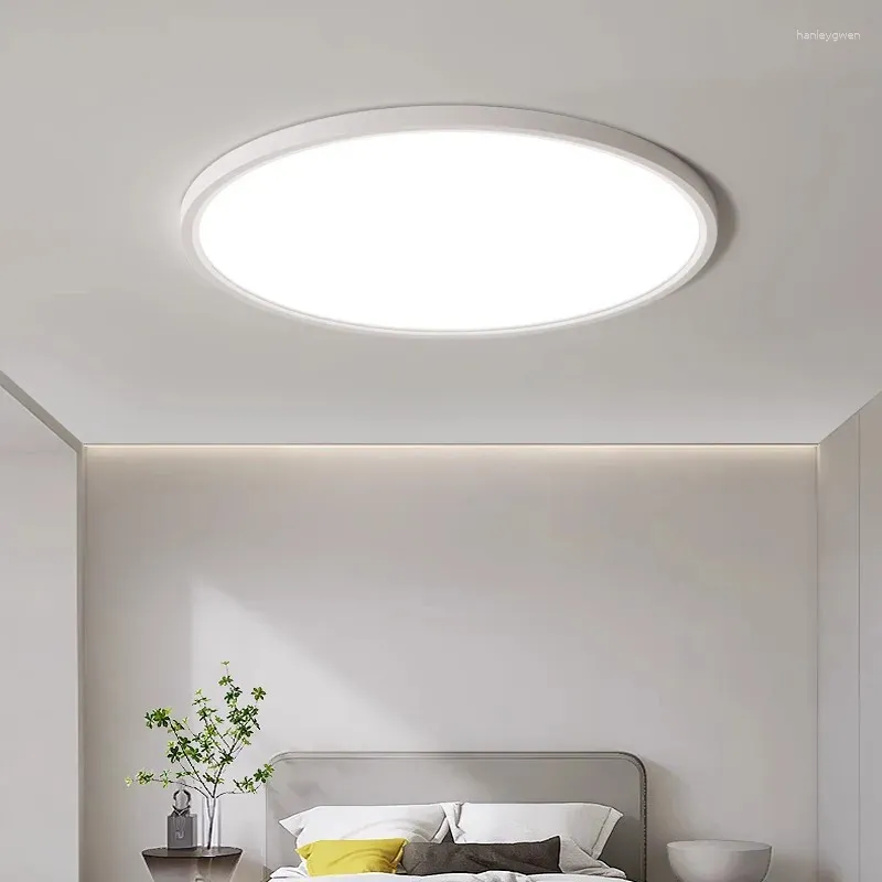 Luces de techo ultra delgada luz led nórdico nórdico dormitorio circular sala de estar sin costuras salas de estar