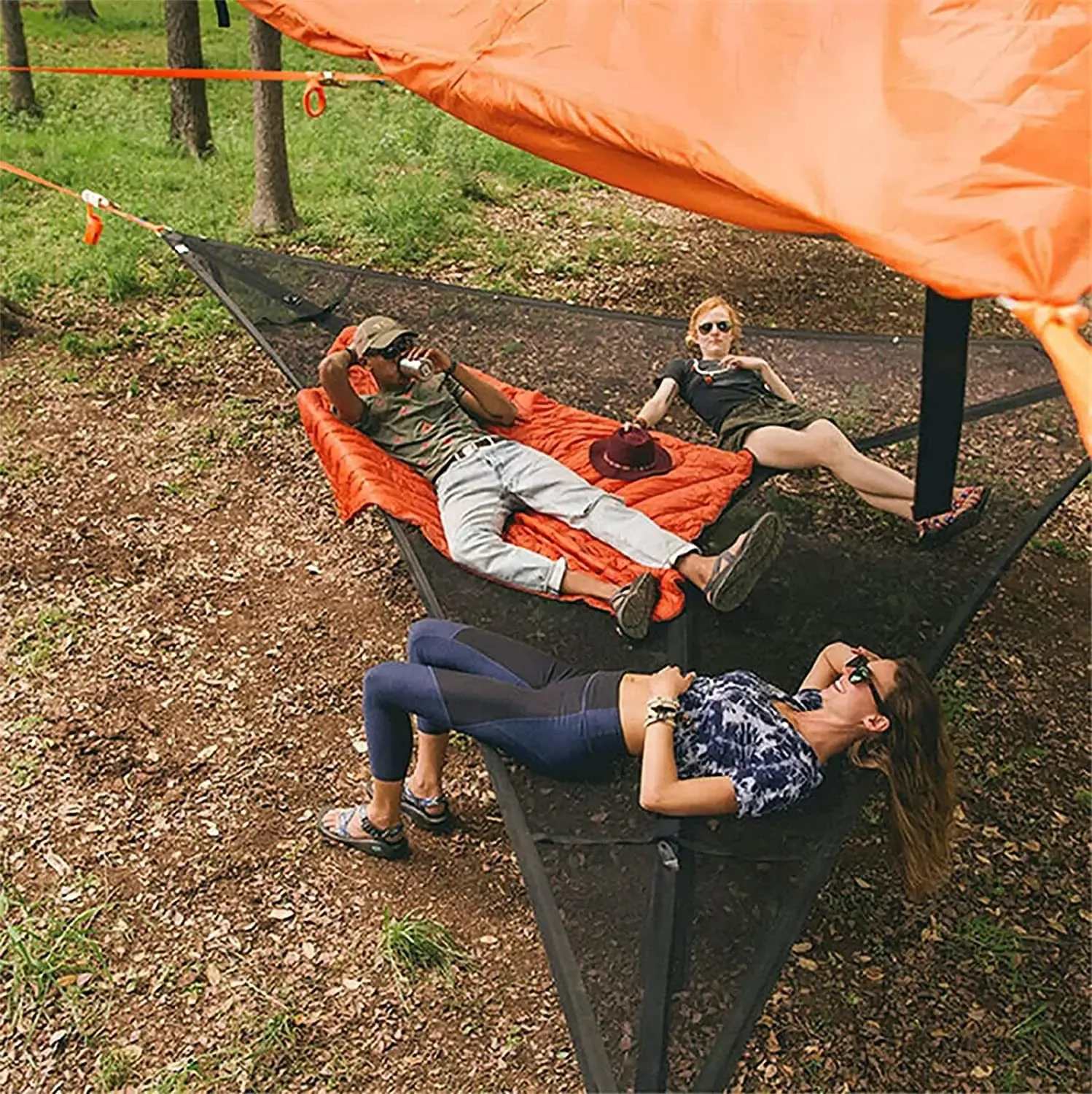 Camisas Aerial Multipson Triangle Hammock Hammock Mesh portátil Mesh Aerial Árvore Aérea Tentada Lazer Bed Hammocks Plavo de camping turístico Sleeping