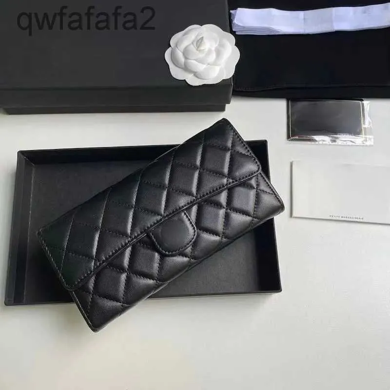 Designer CC portefeuilles portefeuille en cuir caviar en peau d'agneau noir or et quincaillerie en argent mini sacs à main