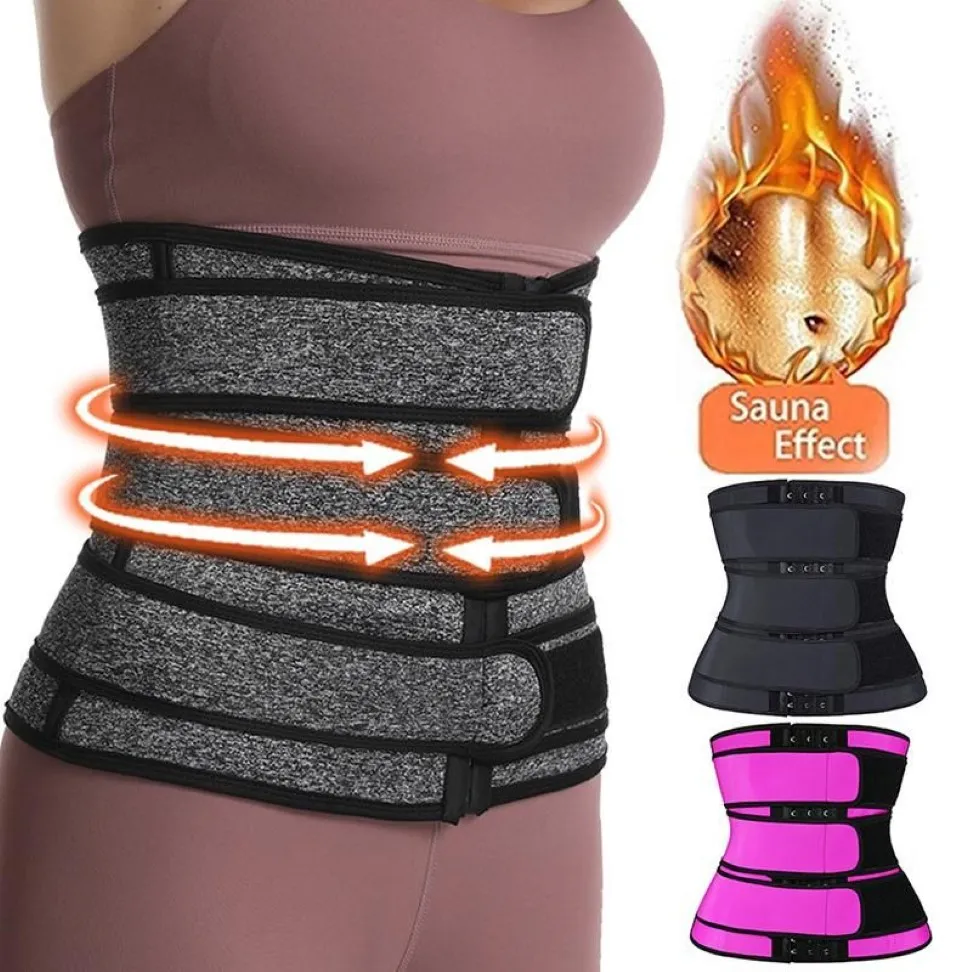 Midjetränare kvinnor termo svettbälten för kvinnor midja tränare korsett mage kropp shaper fitness modellering rem avfallstränare225g