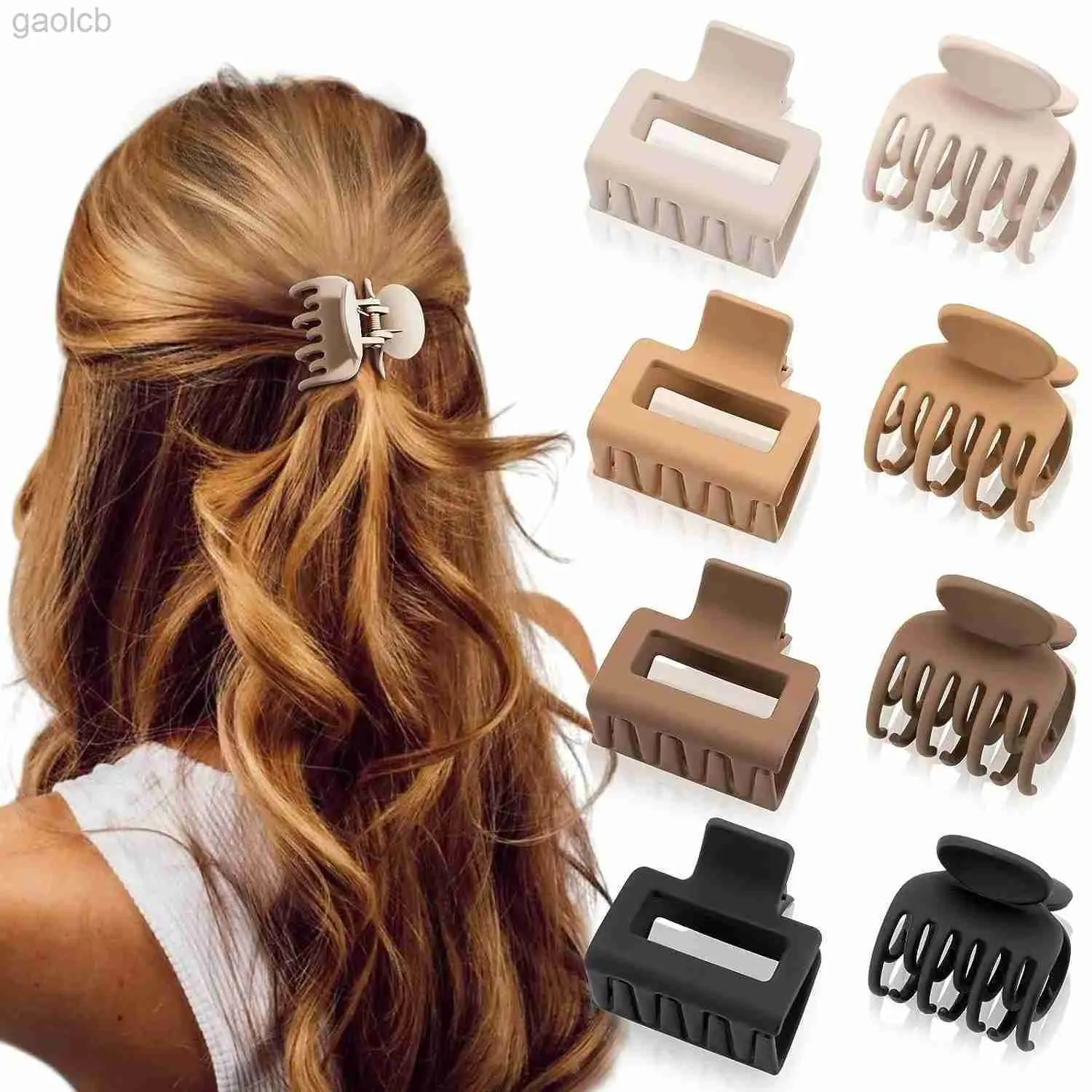 Haarklammern Barrettes Koreanisch kleine Größe Kunststoff Haarkrallen Frauen Mädchen Mode Haarklammern Süße Krabben Haarnadel Barrette Fashoin Ornament Haarzubehör 240426