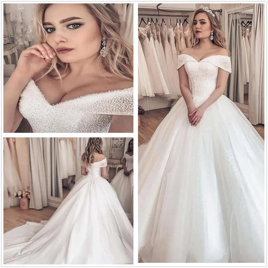 Vestidos De Novia De Cristal Árabe: Vestido De Pelota De Tul