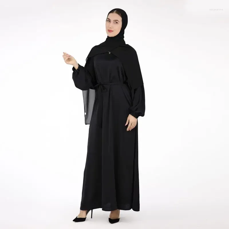 Roupas étnicas Modestas Modestas Cingido Cingido Manga Batwing Robe de Oração Kaftan Long Árabe Omã Marroquino Caftan Eid Robes Al Adha Muslim