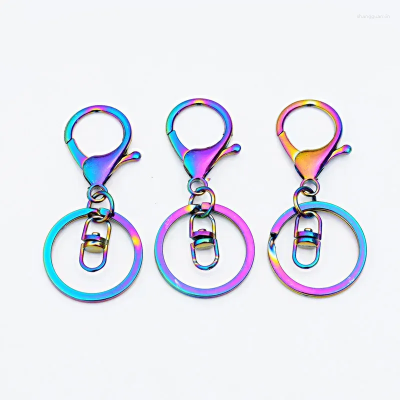 Keychains Keychain Clap 20pcs Metal Lobster Claps Spring Buckle Hook Key Ring Connector For DIY Bag Jewelry Making Findings
