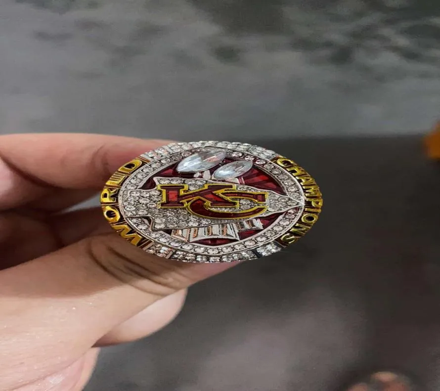 Last Design Fashion Sports Jewelry 2020 Kansas City Football Ring Championship Fans Souvenir Gift Us Taille 9131055603