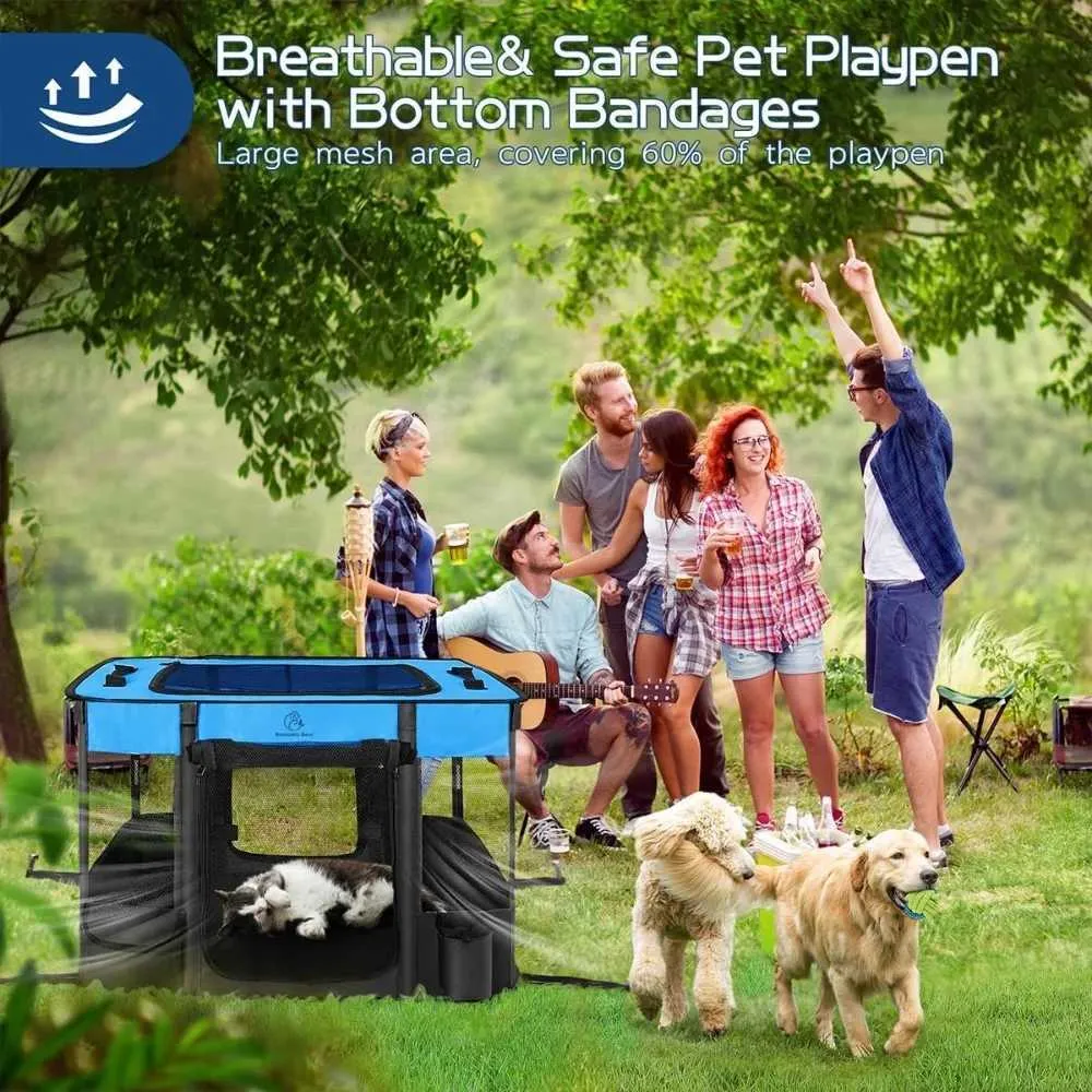 Cat Carriers Crates Houses Pet game pen foldable dog and cat game pen portable sports kennel tent box waterproof and breathable sunshade indoor and outdoor 240426