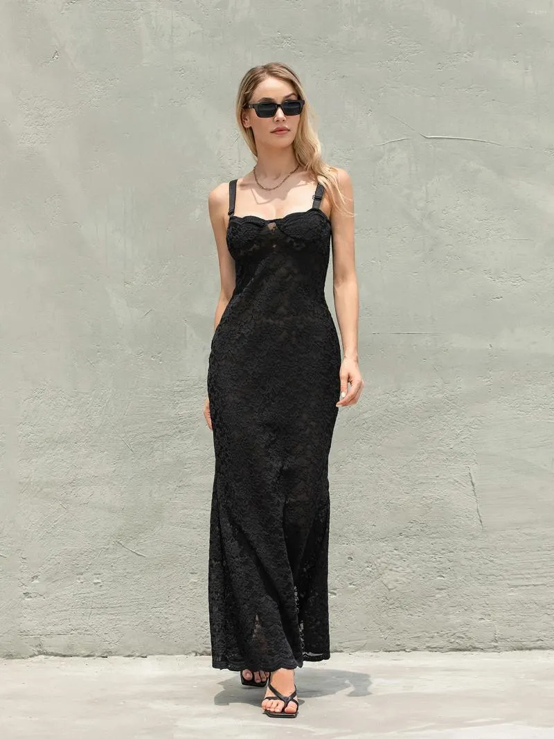 Sexy Formal Solid Patchwork See-through Backless Spaghetti Strap Long Dresses Sexy Formal Solid Patchwork See-through Backless Spaghetti Strap Long Dresses