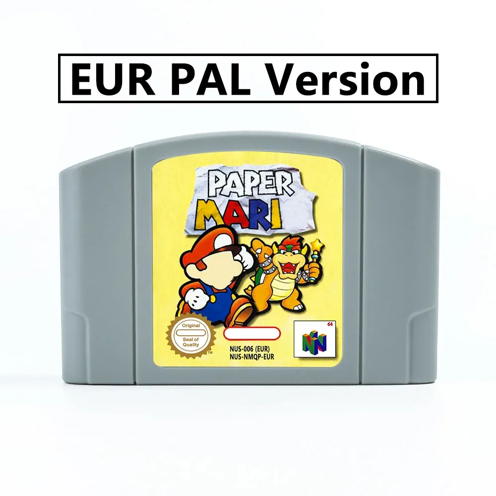 Tillbehör Super Marioed Games Marioed Paper Kart World Party 1 2 3 krossade Bros. Eur Version Pal Format för N64