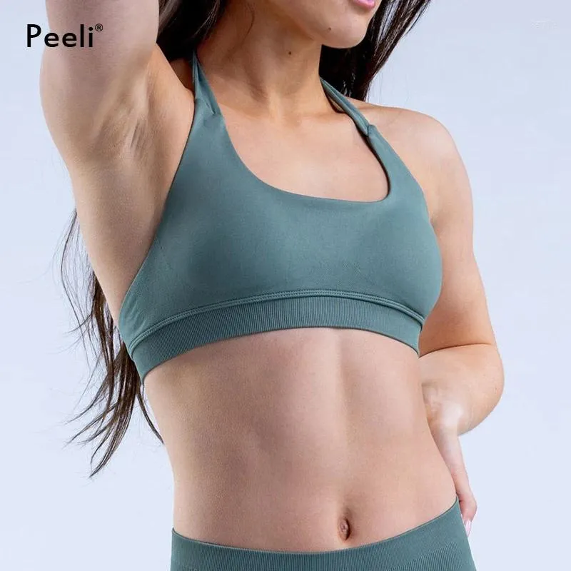 Tenue de yoga High Impact Sports Bra Femmes Strap de cou licou