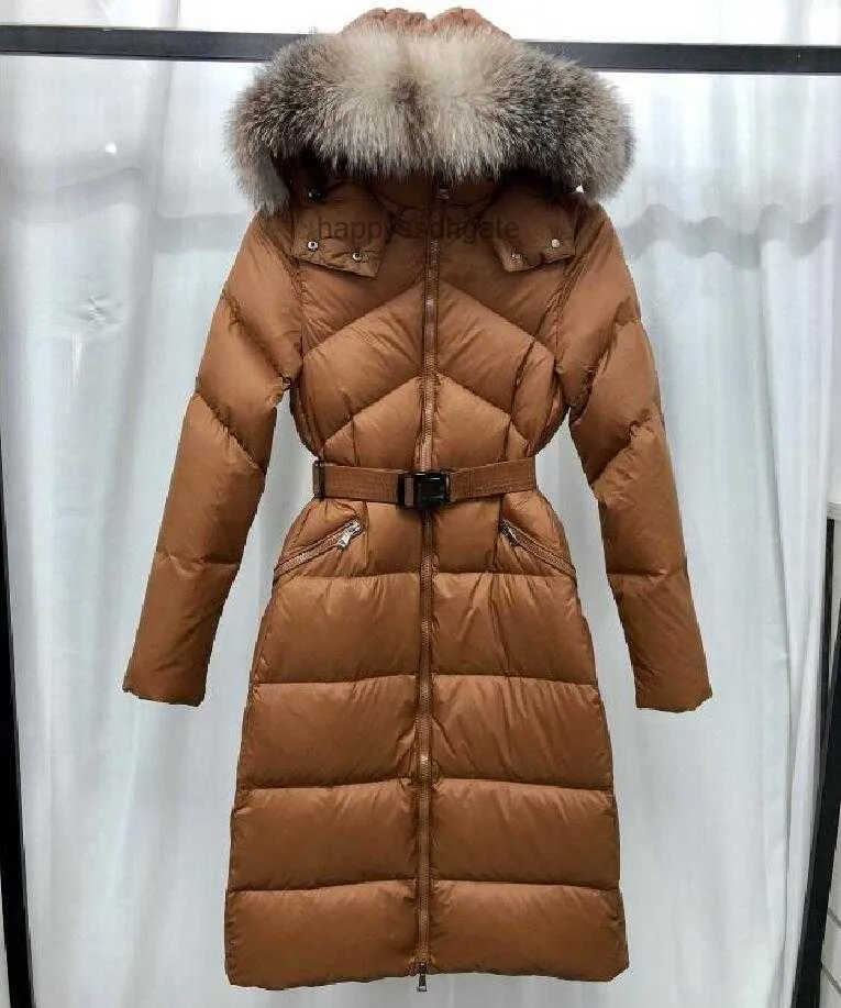 Veste d'hiver Femmes classiques Casual Down Coats Stylist extérieur veste chaude Hotted Big Fox Fur Collar parkas Outwear Black Green Brown