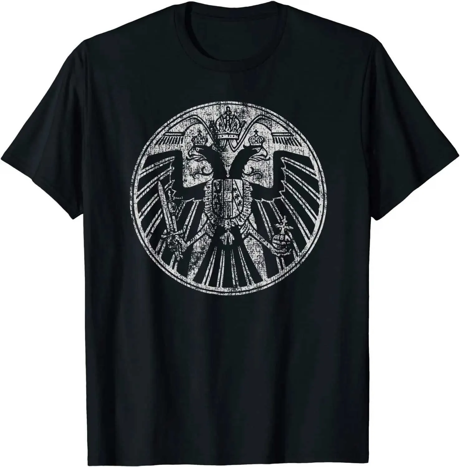 T-shirt maschile Emblema prussiano Emblema tedesco Sacro Romano Romano T-shirt 100% Cotton O-Neck Summer T-shirt Casual Short Short Dimensioni S-3XL J240426