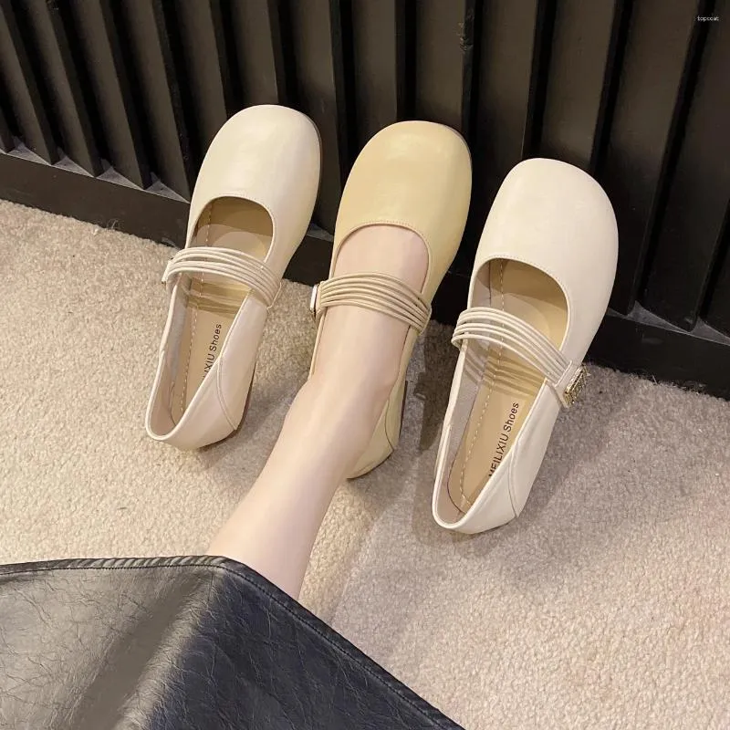 Casual Shoes Woman Summer 2024 lågklackad Mary Jane mjuk bekväm högkvalitativ vår/höst vuxen fast