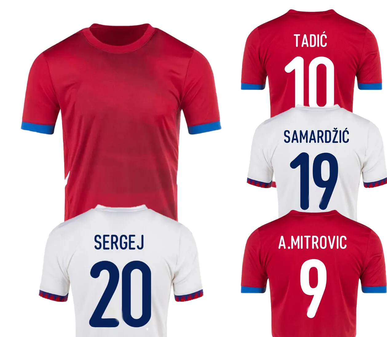 24-25 Serbia Home Soccer Maglie Thai di qualità Thai Numero personalizzato Shirt Football Uniforms Sports Wholesale Populante Dhgate Sconto Fashion Design