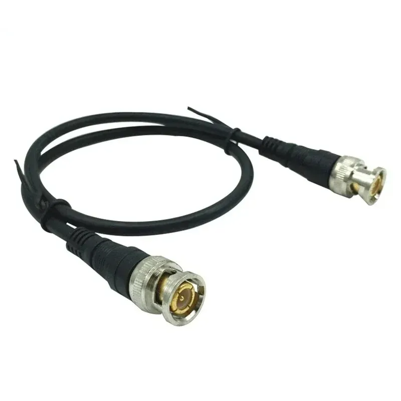 2024 ESCAM Pure Copper BNC Männlich zum männlichen geraden Crimp Q9 Head HD Monitor Linie Doppelkopf Videokabel 1 m Pullover für HD-Monitor-Linienanschluss