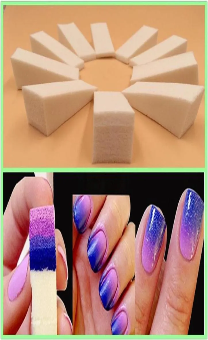 10st Gradient Nail Sponges Natural Magic Simple Creative Nail Design UV Gel Color Change Nail Equipment Diy Nail Art Tools287Z9602372