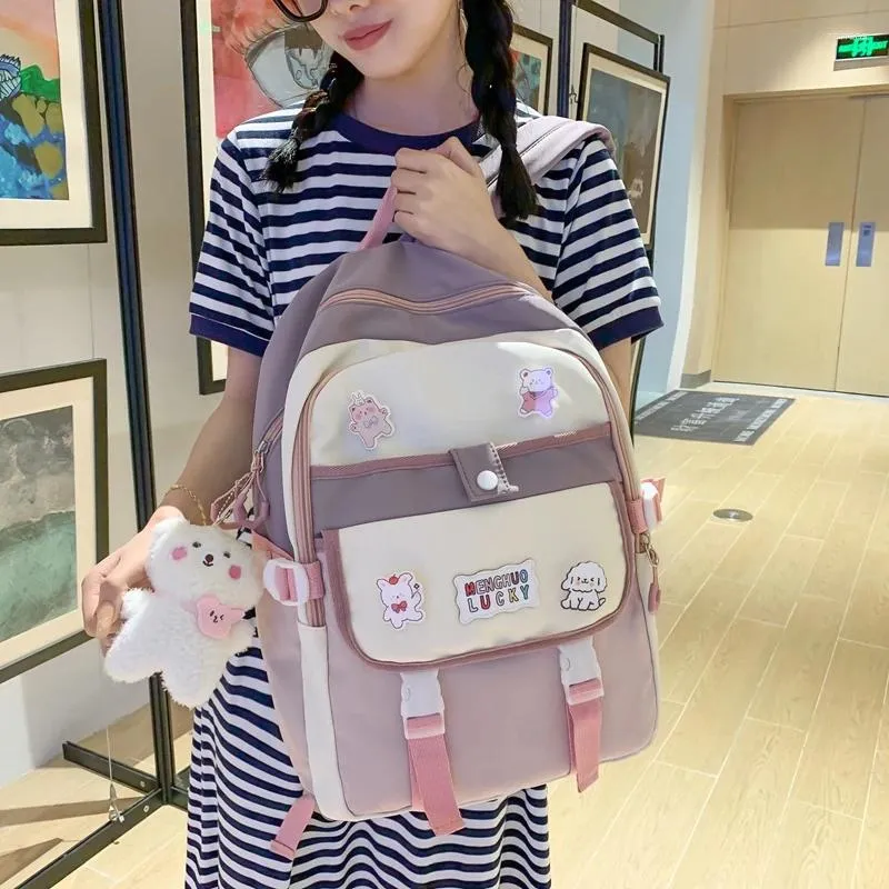 Backpack Kawaii Student Bookbag Saga à prova d'água adolescentes de moda para meninas shoolbag bolsa de faculdade feminina laptop mochila