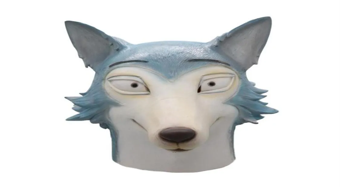 Anime Anime Beastar Legoshi The Wolf Face Mask Cosplay Masches in lattice animale Props224S5006822