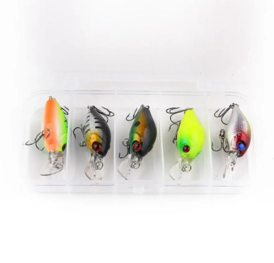 Hengjia 5pc 44G 5cm Fishing Cit Minnow плавающая заглушка Isca с рыбной снастью искусственной кривошипной байт1214876