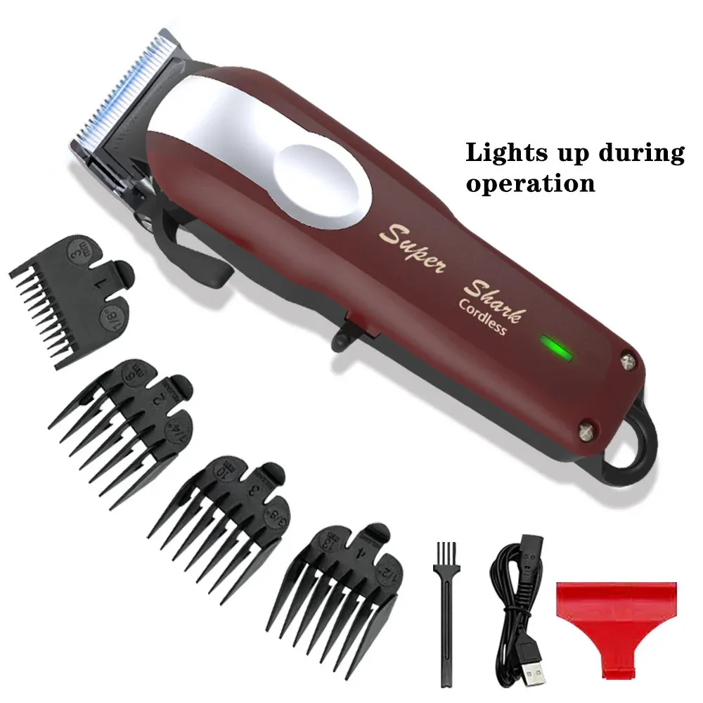Professional Hair Clipper Krachtige Lithium Battery USB SHARGEBARE TRIMMER LED Display Home Man Beard Shaver Cutting Machine 240411
