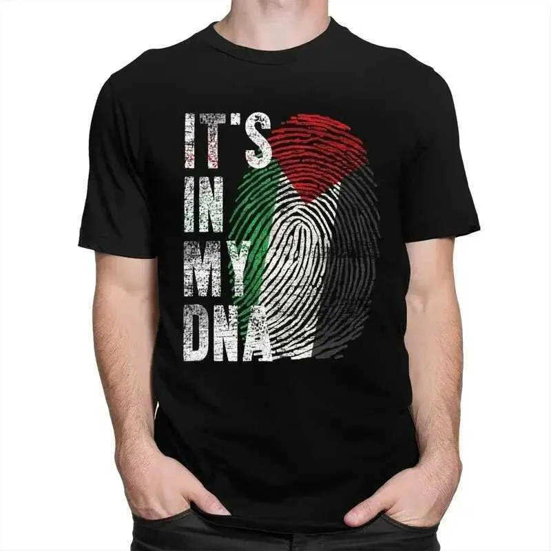 Men's T-Shirts Mens Palestine T-shirts Love and Peace Short sleeved T-shirts Cool T-shirts Summer Palestine DNA T-shirts Mens T-shirts J240426