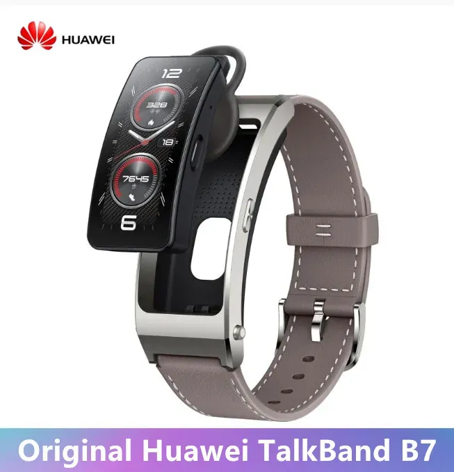 Microphones Original Huawei Talkband B7 Smart Wristban Smart 1,53 pouces écran AMOLED KIRIN A1 CALLE