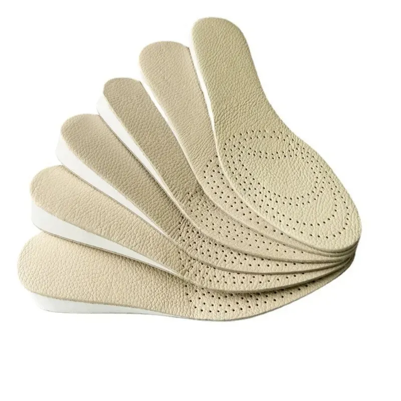 Double-sided Cowhide Sports Insole Casual Shoes Heightening Pad Breathable Sweat Absorption Deodorant Sports Shock Absorption