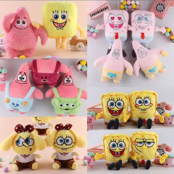 Cartoon Funky Starfish Sponge Doll Plush Toy Kids Game Playmate Claw Machine Priser