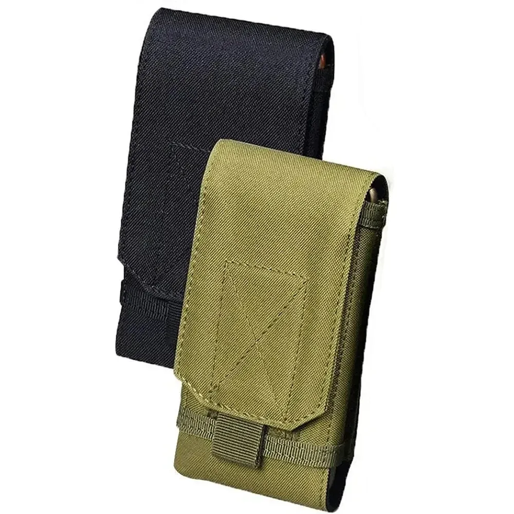 Väskor 1pc Militär Molle Phone Pouch Tactical Cell Phone Belt Pouch Holder midje tillbehör Väska utomhus camping mobiltelefonpaket