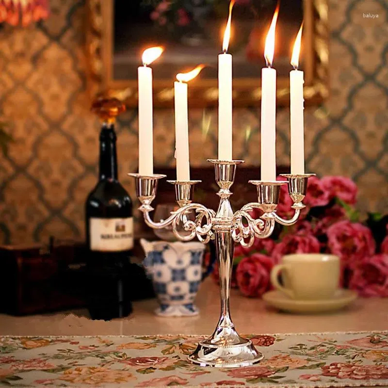 Candle Holders Arrival Silver Gold Bronze Color 3 & 5 Arms Candelabra Taper Chandeliers Wedding Centerpieces