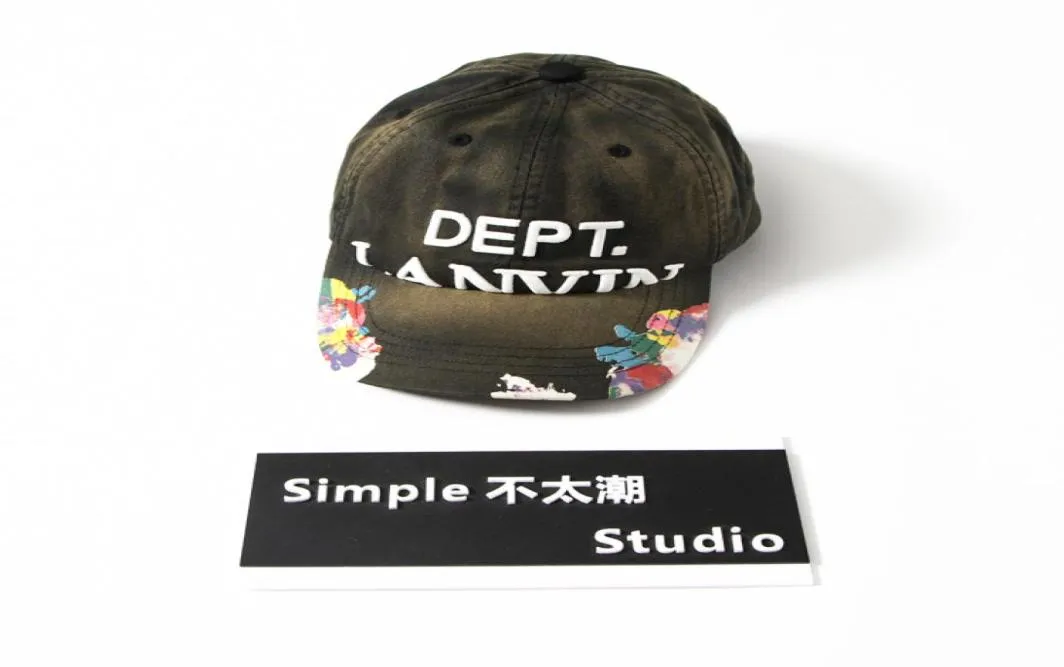 Tampas de bola Hip Hop Graffiti Hat Lettering Casual Curved Brim Cap Vintage Baseball para homens e mulheres Splash Ink Letters Printing8204376