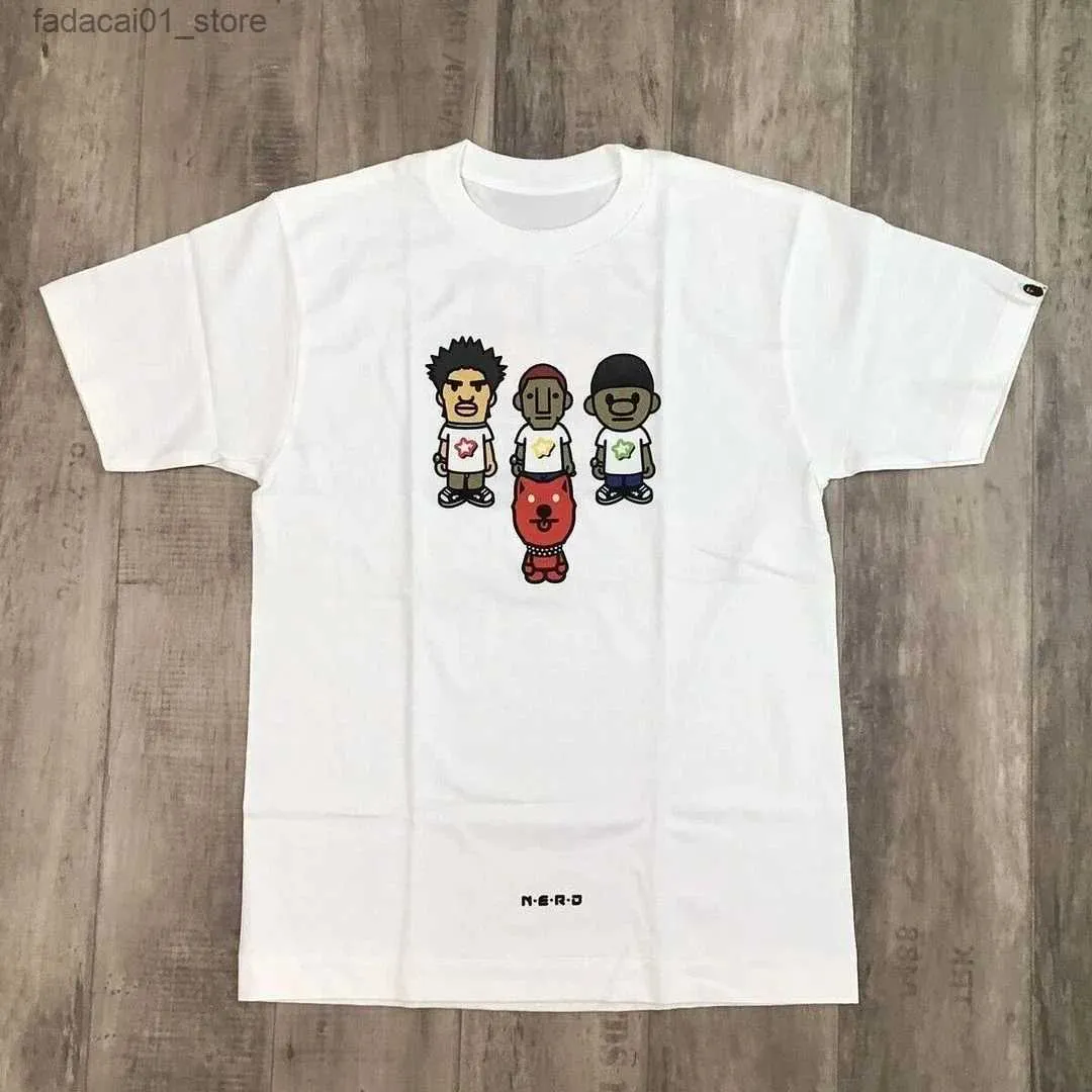 Męskie koszulki Nowa kreskówka T-shirt Pure Bawełna luźna, letnia para para krótkiego rękawu Y2K top Kawaii Kpop 1140426