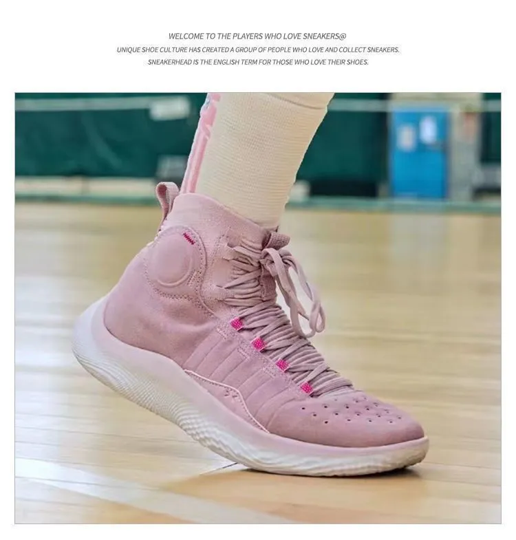 DHgate Curry 4 Basketball Shoes Men Designer Purple Lightweight Combat Boots Curry 4th Generation Student High Top Sneakers Outdoor Sports Training Shoes 37 46 Shoes Accessories