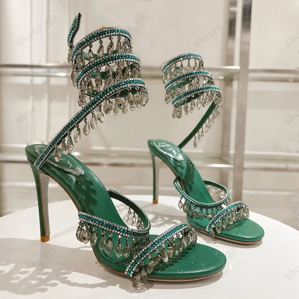 Green Heels Designer Emerald Green Designer Heels Crystal