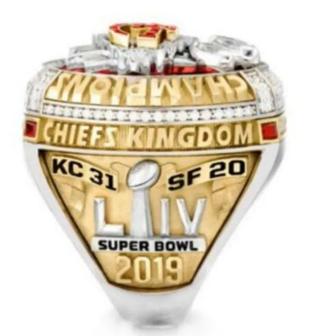 Newest Championship Series jewelry Kansas 2019 2020 season football World Championship Ring Christmas Fan Men Gift whole Drop 9220784