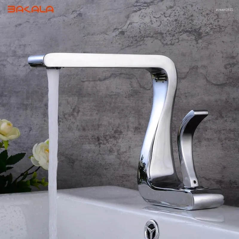 Bathroom Sink Faucets Modern Washbasin Design Chrome Finished Faucet Mixer Waterfall And Cold Water Taps For Basin Of F-8152