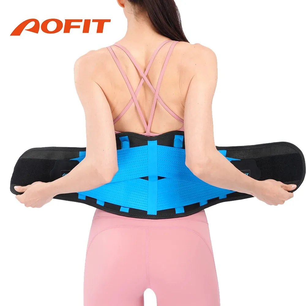 Aofit Sport Back Support Belt orthopädisches Korsett für Männer Frauen Lumbalhalle Beschützer Wirbelsäule Dekompression Taillentrainer 240411