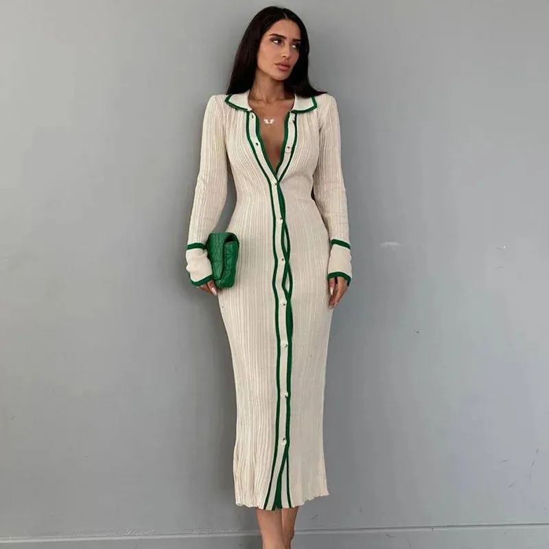 Vertil Striped Knit ss with Pink Trim