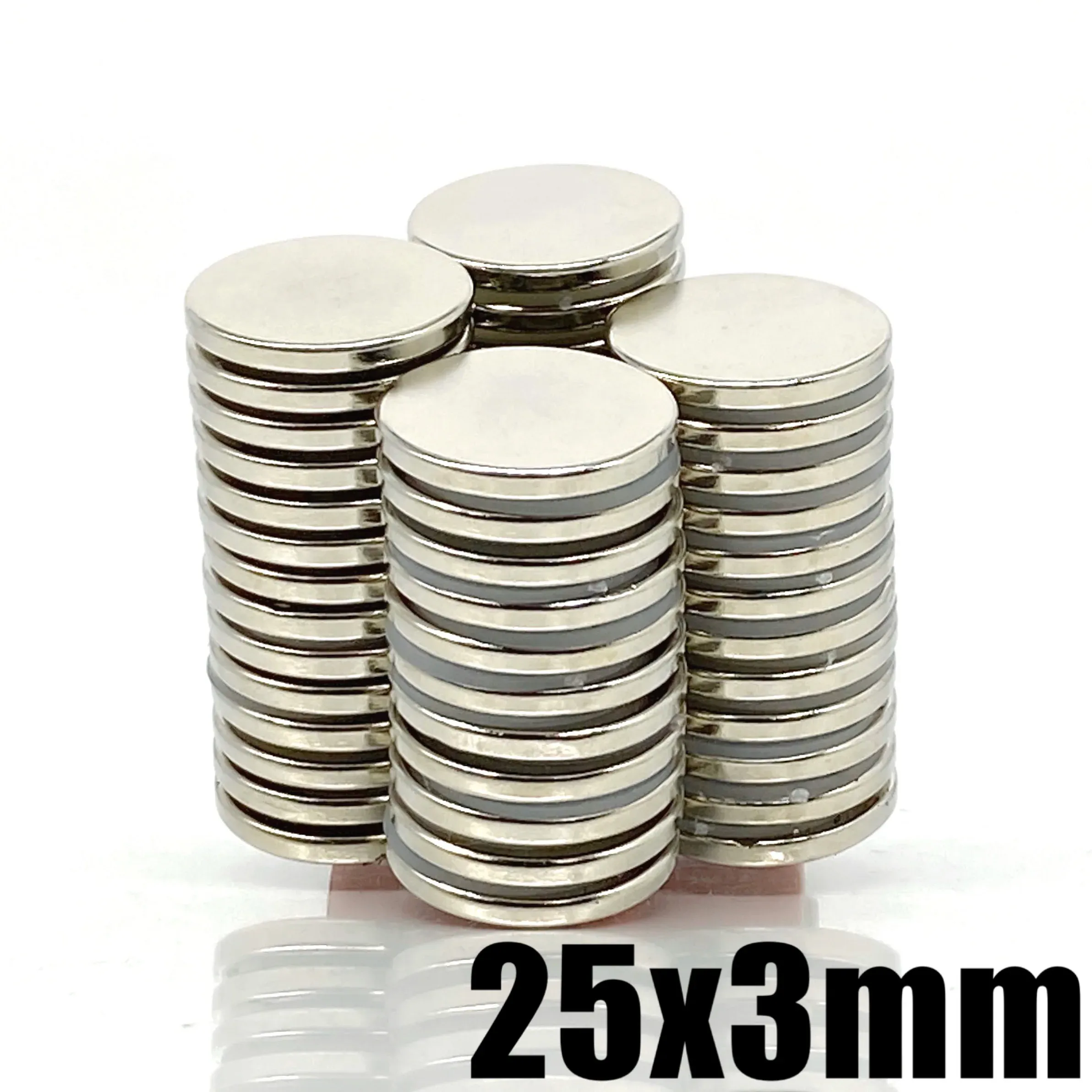 コントロール2/5/10/20 PCS 25x3ネオジム磁石25mm x 3mm N35 ndfebラウンドスーパーパワフルな強力な永久磁気イマネスディスク25x3