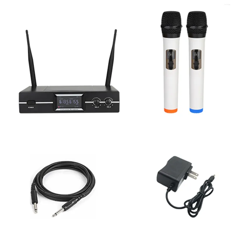 Microphones Wireless Microphone 1 Drag 2 VHF Professional Handheld Mic For Party Karaoke Church Show Meeting US Plug