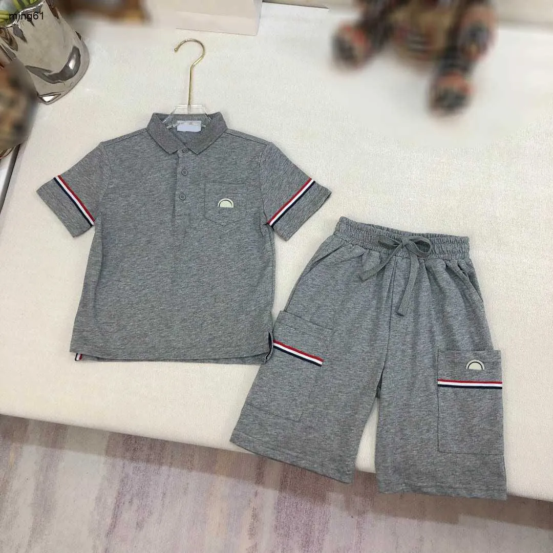 Brand Baby Tracksuits Boys Donczęki Zestaw dla dzieci Designer Ubrania Rozmiar 100-150 cm Summer Polo Shirt and Shorts 24 kwietnia