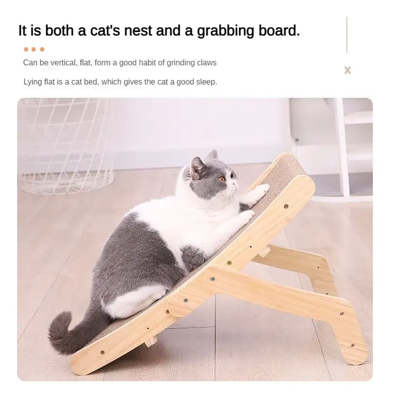 ألعاب Cat Wooden Scratcher Scraper Scraper قابلة للفصل سرير 3 في 1 خدش منشور للتدريب على القطط طحن ألعاب Cat Scratch Board