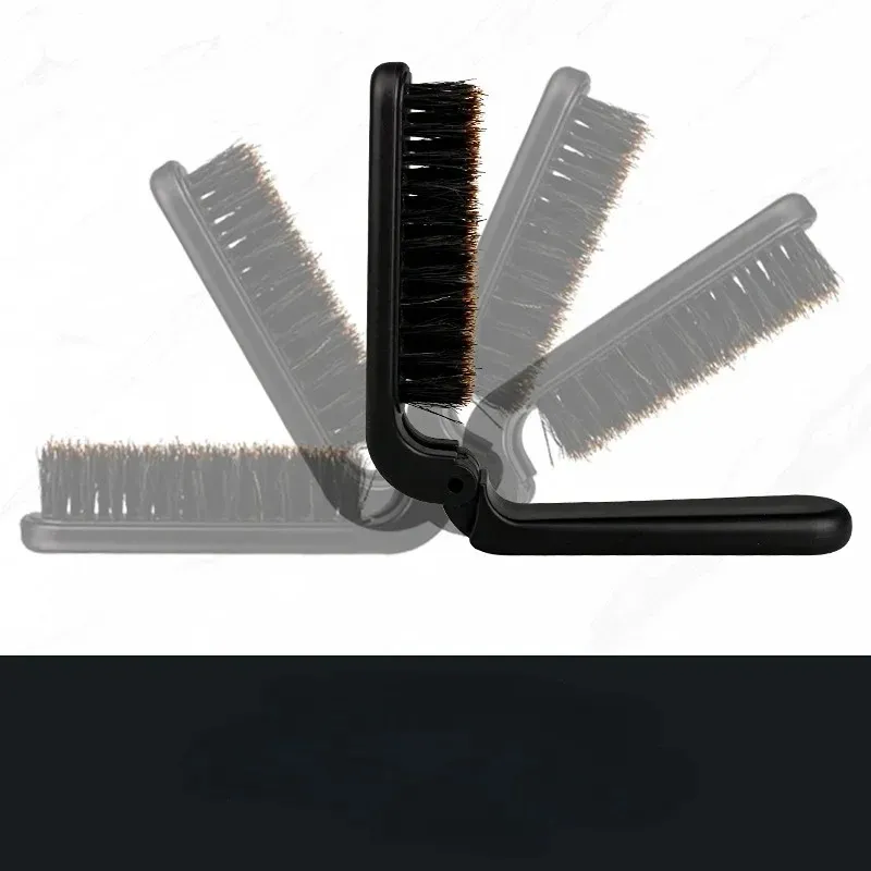 New Boar Bristle Hair pente pente de sândalo natural para barba Bolsa de pente de pente de pente escova de barba para homens