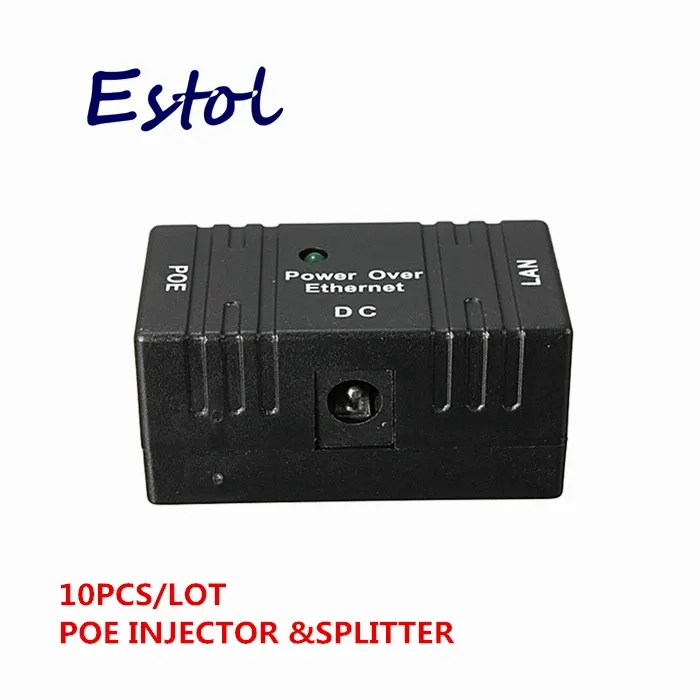 Tillbehör 10st/Lot RJ45 -anslutning POE Injektor Power Over Ethernet Adapter Switch för IP -kamera IP -telefonadapterkonverterare CCTV AP