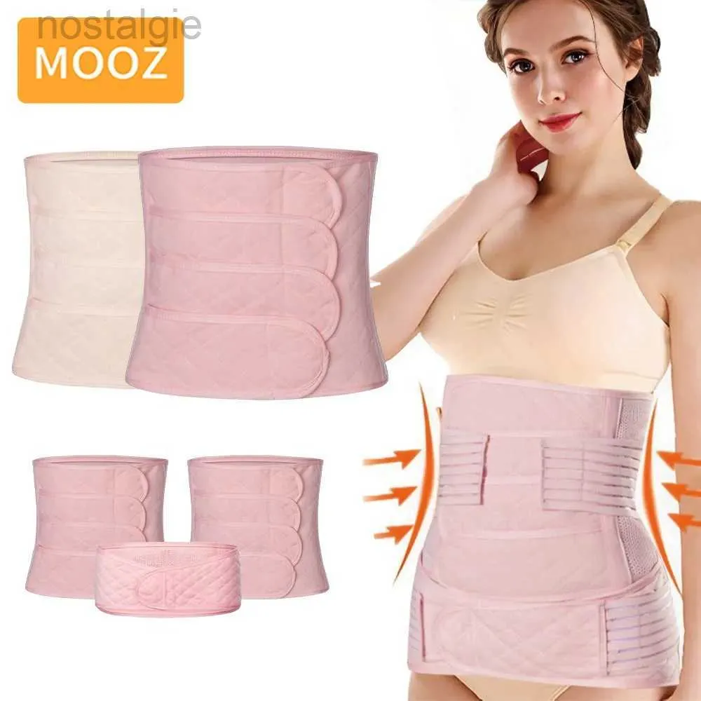 La maternità intimata Mooz Postpartum Girdle Band Band Postpartum Belly Wrap con cure di supporto pelvico per le cinture di convalescenza strutturate in gravidanza D240426