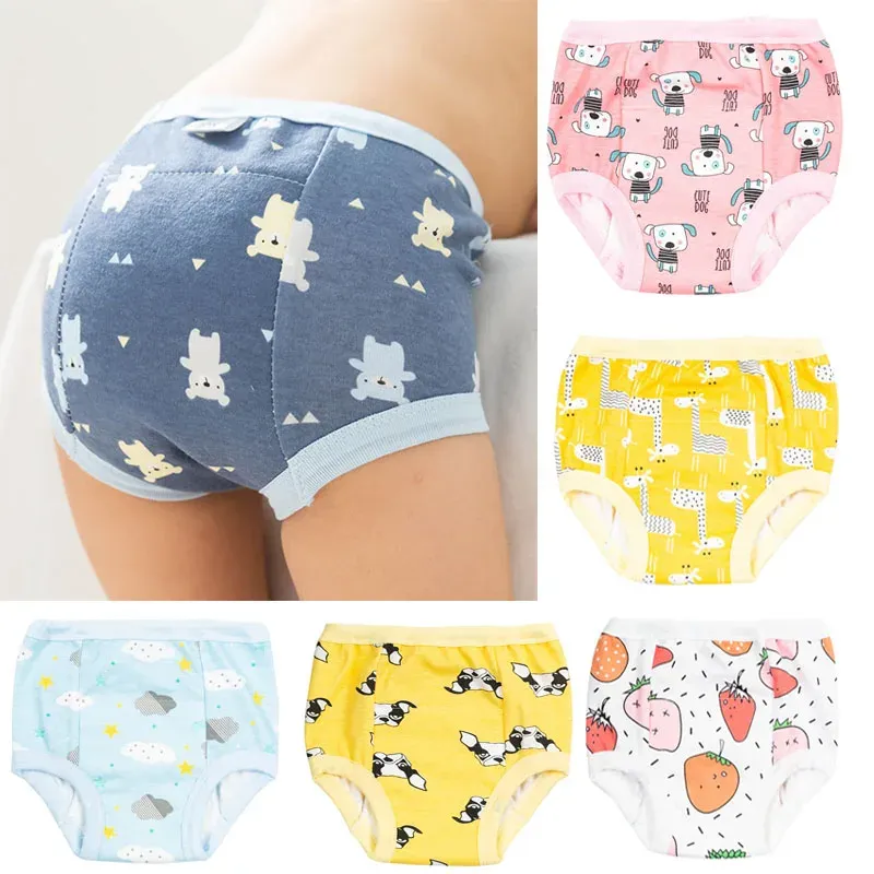 Fraca 5pc/lote 6 camadas pano bebê fraldas resciacers treinar algodão calcinha de nappies infantil baby ecofriendly fralda de penico para bebê