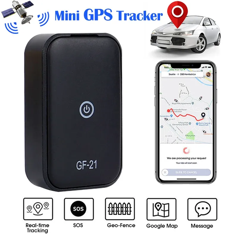 Tillbehör Mini GPS Tracker GF21 Car Tracker Vehicle GPS Locator Antilost Recording Lyssning Smart Tracking Device Auto Parts