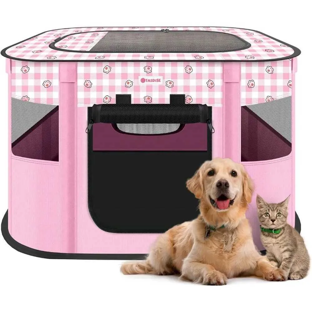 Cat porteurs Crates Houses Portable Pet Pen pliable Game de sport Tent Kennel Boîte de chenil Small Dogs York Cats lapins très adaptés aux voyages intérieurs et extérieurs 240426